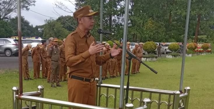 Muslimin Tanja Pimpin Apel Perdana sebagai Wakil Bupati Tanjab Timur