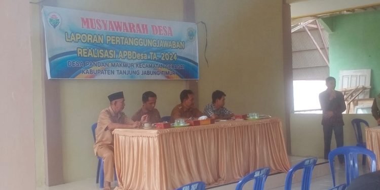 Musdes Pandan Makmur, Kades Ajak Warga Bersinergi Bangun Desa