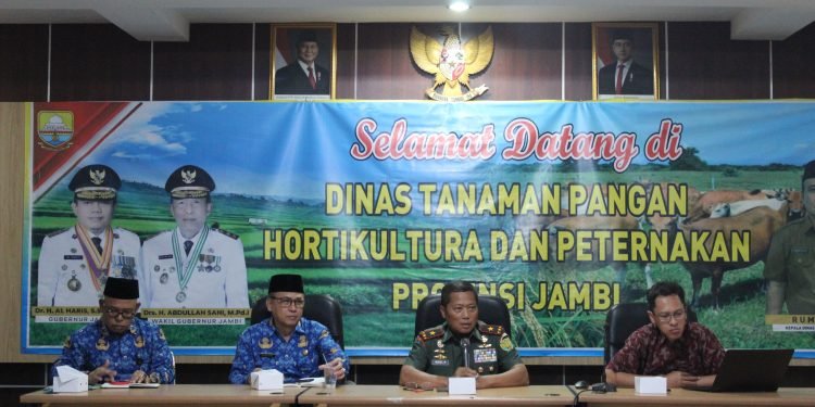 Danrem 042/Gapu Siap Dukung Optimalisasi Lahan untuk Wujudkan Swasembada Pangan di Provinsi Jambi