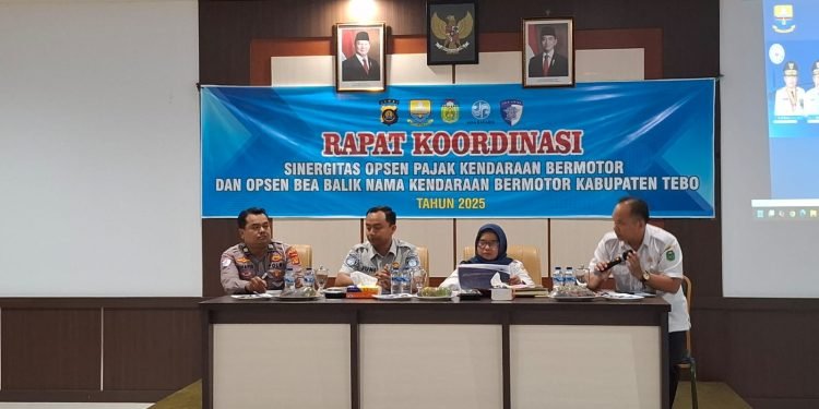 Jasa Raharja Muaro Bungo Hadiri Rakor Sinergi Opsen Pajak dan BBNKB di Tebo