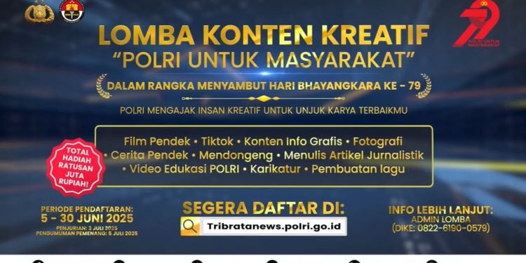 Ramaikan HUT Bhayangkara ke-79, 1000 Peserta Daftar Lomba Konten Kreatif Polri