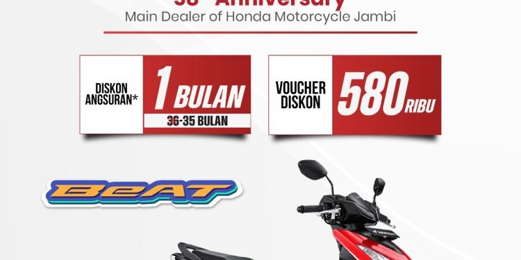 Rayakan HUT ke-58, Sinsen Tawarkan Diskon Rp580 Ribu untuk Pembelian Honda BeAT Sporty Series