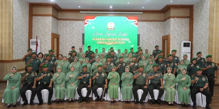 Danrem 042/Gapu Pimpin Laporan Korp Kenaikan Pangkat Perwira, Tekankan Pengabdian sebagai Kehormatan