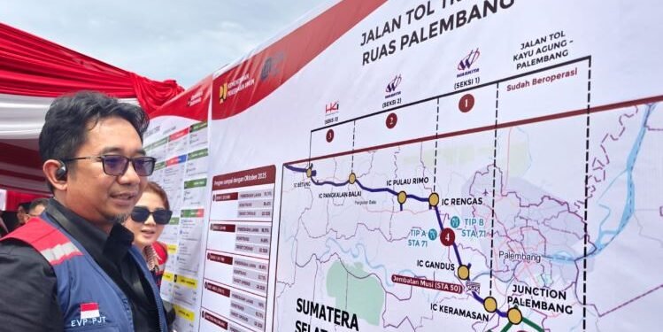 Progres Tol Palembang–Betung Capai 73,8 Persen, Hutama Karya Percepat Pembangunan
