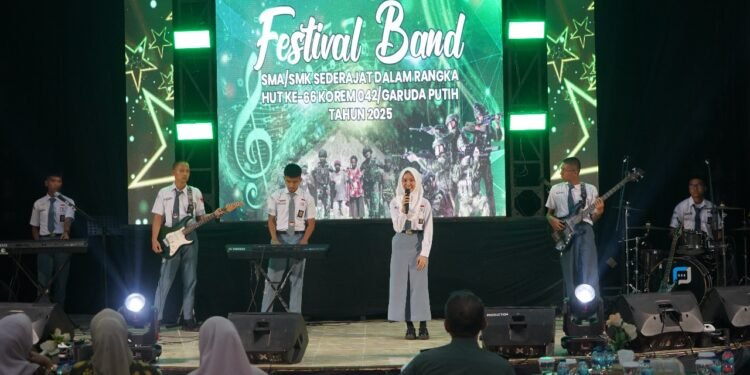 Danrem 042/Gapu Resmi Buka Festival Band Pelajar se-Kota Jambi
