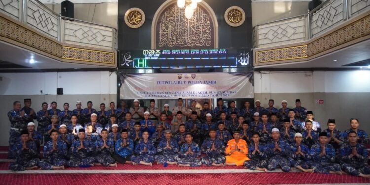 Ditpolairud Polda Jambi Gelar Salat Gaib untuk Korban Bencana Aceh, Sumut, dan Sumbar