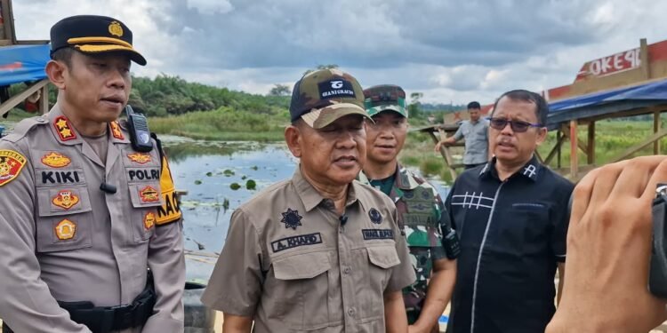 Tim Gabungan Tertibkan Aktivitas PETI di Dam Betuk Merangin, Puluhan Dompeng Dimusnahkan