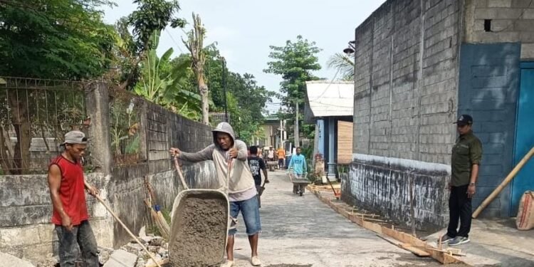 Wujudkan Aspirasi Warga, Pemdes Purworejo Bangun Rabat Jalan Lingkungan Triloro