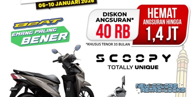 HUT ke-69 Provinsi Jambi, Sinsen Hadirkan Promo Honda BeAT dan Scoopy hingga Rp1,4 Juta